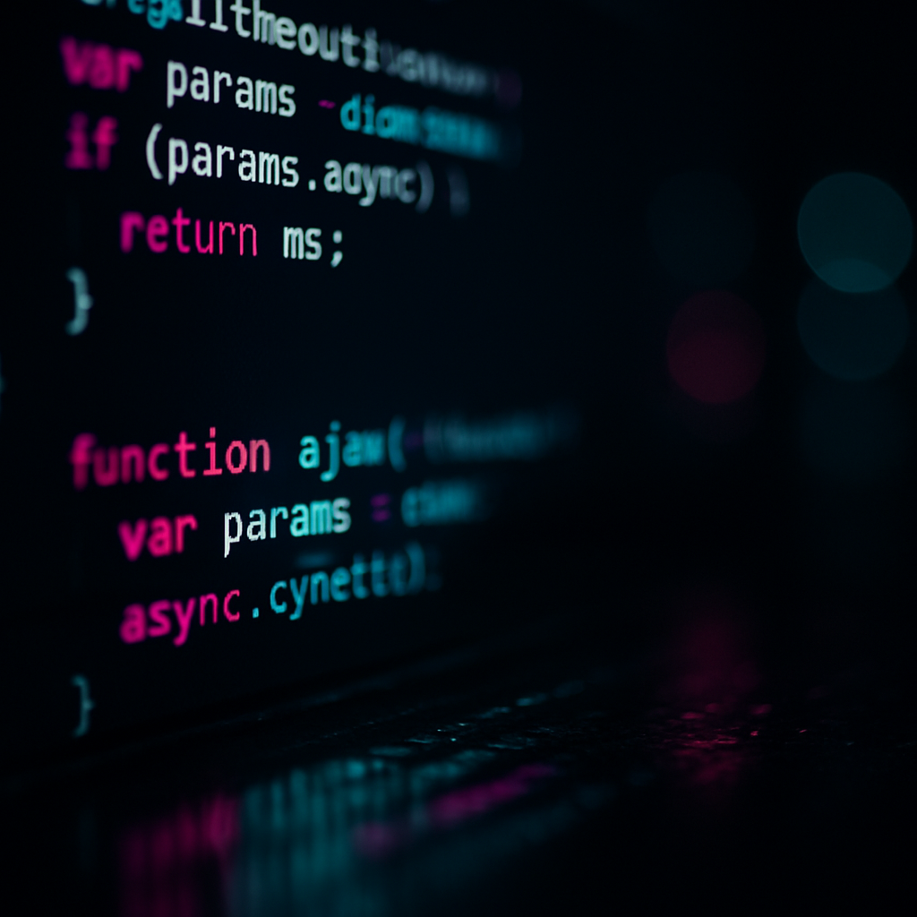 Code on screen
