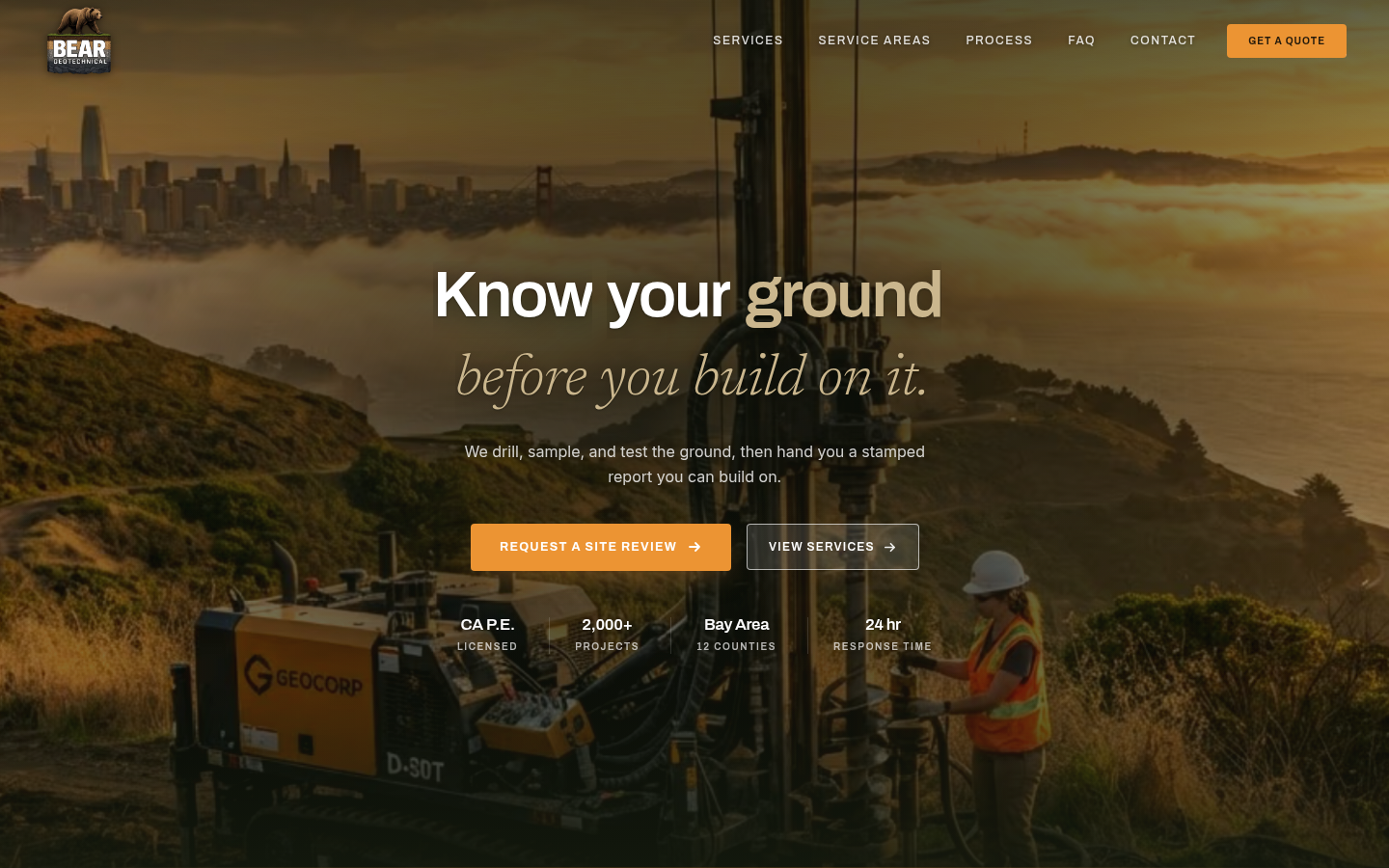 Bear Geotechnical website design