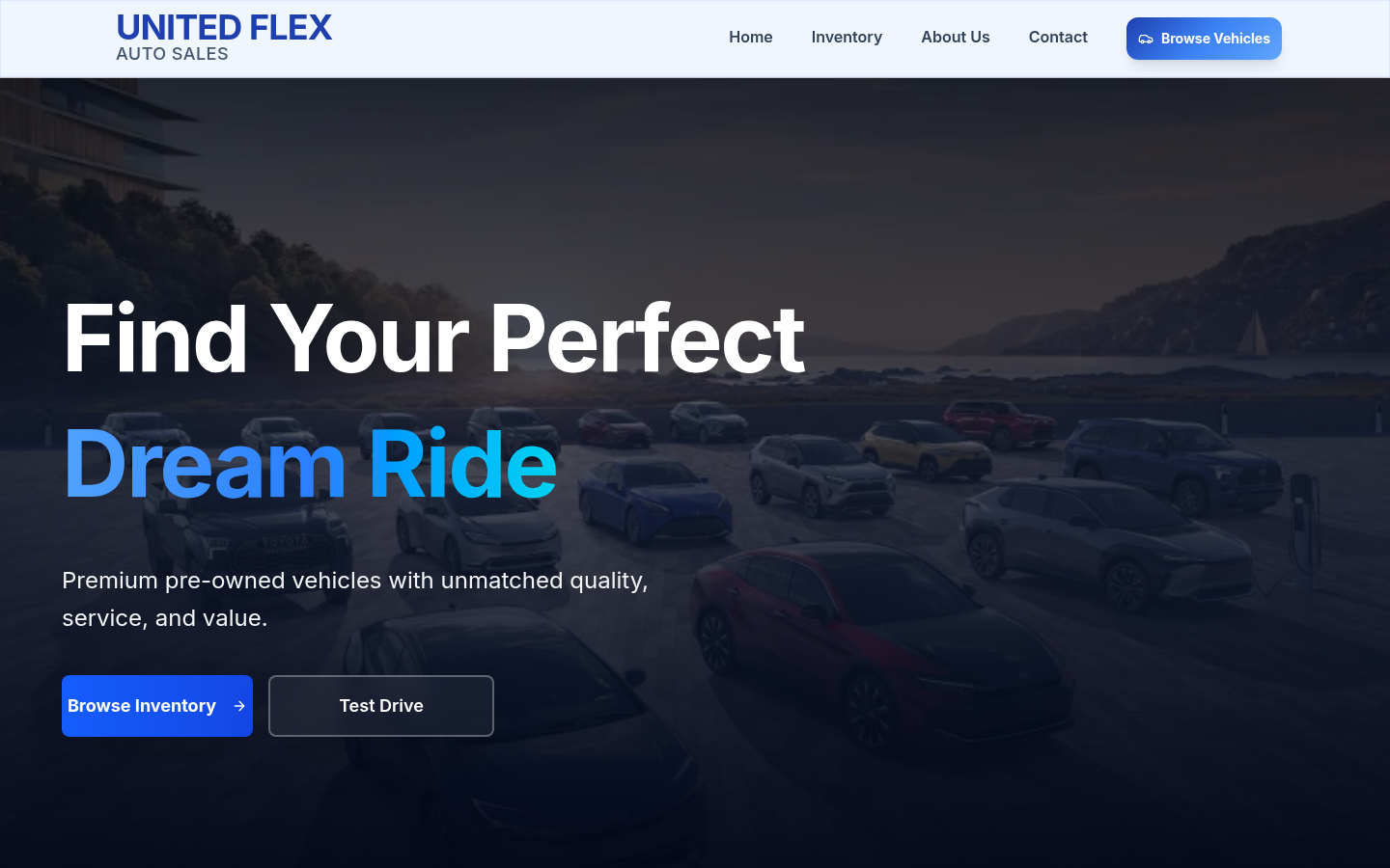 United Flex Auto website design